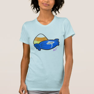 Halloween Candy Light Blue Fine Jersey T-Shirt