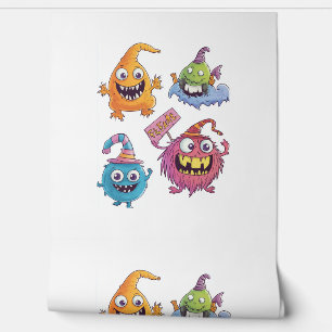 Halloween Candy Monster Parade Wallpaper