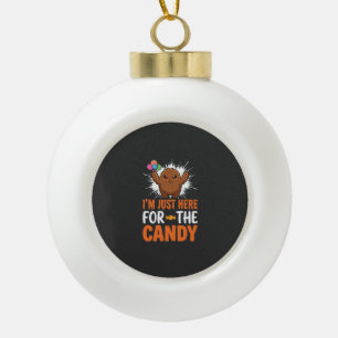 Halloween Candy Monster Quote Design Ceramic Ball Christmas Ornament