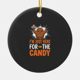 Halloween Candy Monster Quote Design Ceramic Tree Decoration