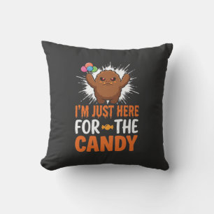 Halloween Candy Monster Quote Design Cushion