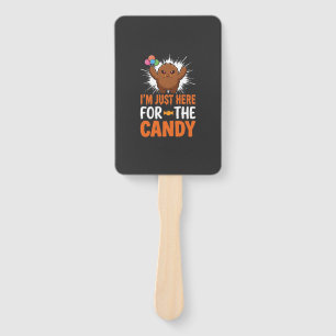 Halloween Candy Monster Quote Design Hand Fan