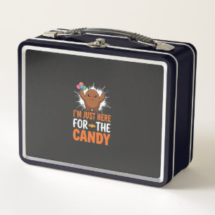 Halloween Candy Monster Quote Design Metal Lunch Box