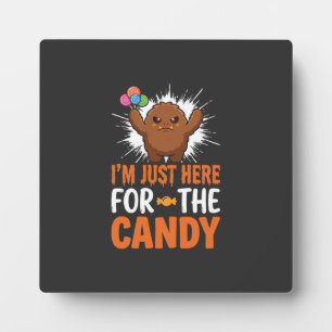 Halloween Candy Monster Quote Design Plaque