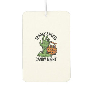 Halloween Candy Monster Vintage Spooky Treat Graph Car Air Freshener