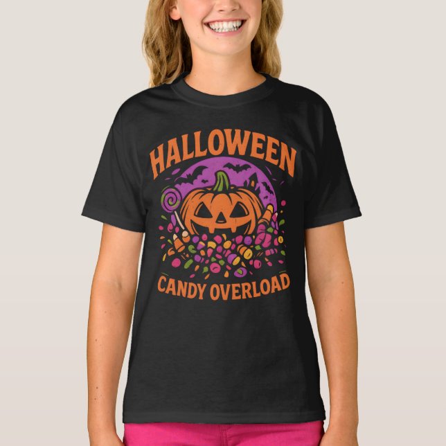 Halloween Candy Overload Clothes Spooky Unisex T-Shirt (Front)