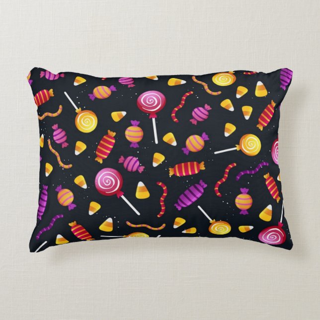 Halloween candy pattern decorative cushion (Front)