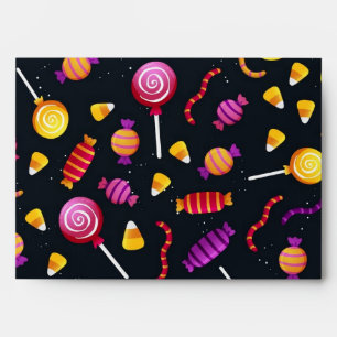 Halloween candy pattern envelope