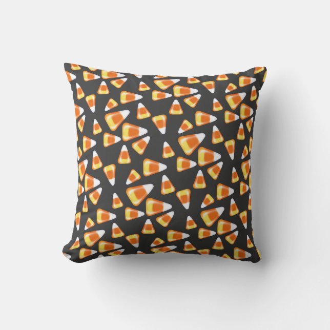 Halloween candy pattern, fun candy corn treats  cushion (Front)