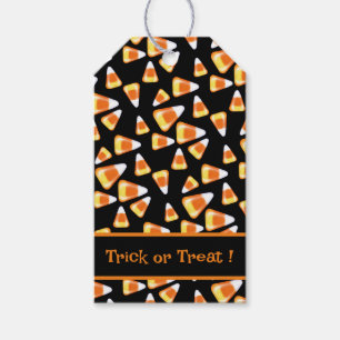 Halloween candy pattern, fun candy corn treats   gift tags