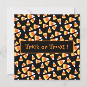 Halloween candy pattern, fun candy corn treats  invitation