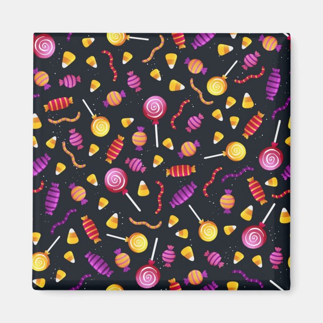 Halloween candy pattern magnet (Front)