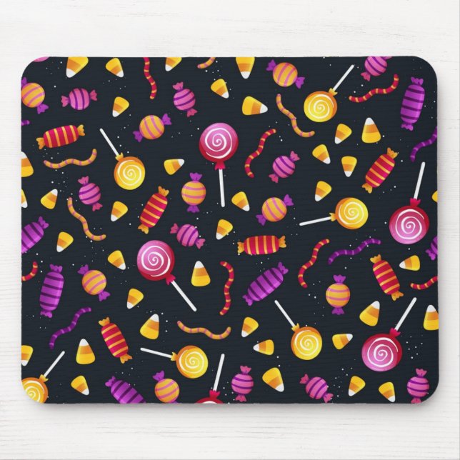 Halloween candy pattern mouse mat (Front)