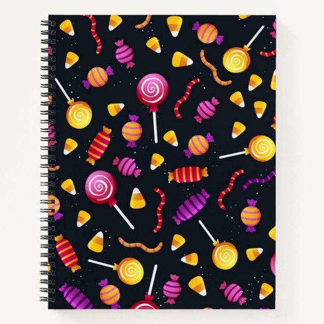 Halloween candy pattern notebook (Front)
