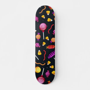 Halloween candy pattern skateboard