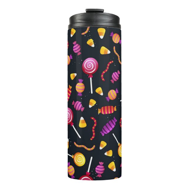 Halloween candy pattern thermal tumbler (Front)