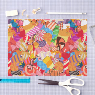 Halloween candy pattern tissue paper