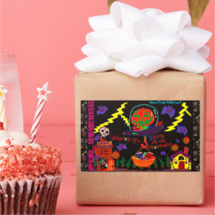 Halloween Candy Rectangular Sticker