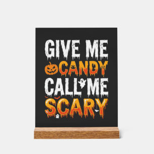 Halloween Candy Scary Ghost Design_1 Acrylic Sign