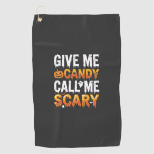 Halloween Candy Scary Ghost Design_1 Golf Towel