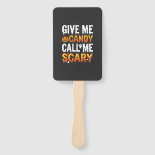 Halloween Candy Scary Ghost Design_1 Hand Fan