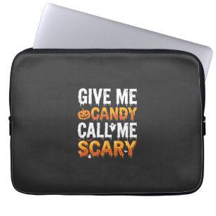 Halloween Candy Scary Ghost Design_1 Laptop Sleeve