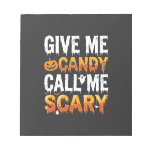 Halloween Candy Scary Ghost Design_1 Notepad