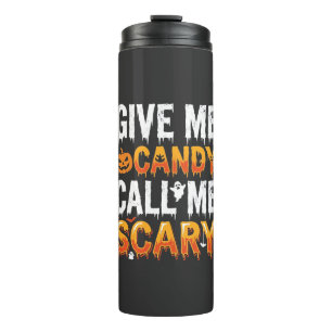 Halloween Candy Scary Ghost Design_1 Thermal Tumbler