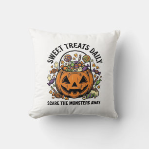 Halloween Candy Shirt Cute Monster Treat Design_1 Cushion
