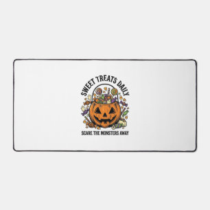 Halloween Candy Shirt Cute Monster Treat Design_1 Desk Mat