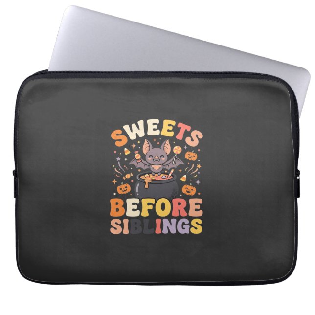 Halloween Candy Sibling Swap Laptop Sleeve (Front)