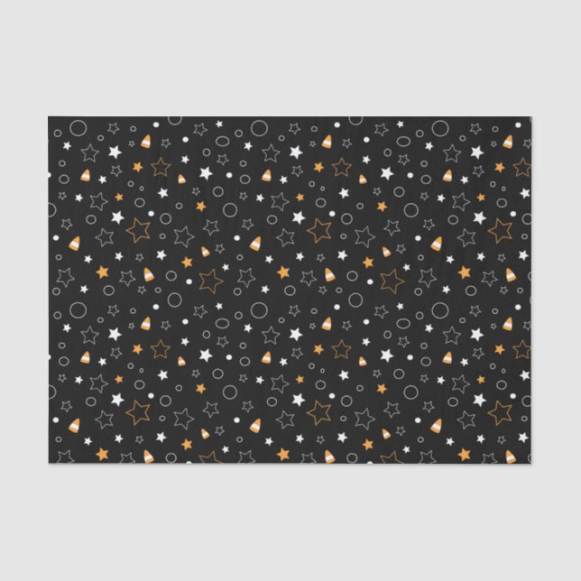 halloween candy stars pattern tissue paper (Front)