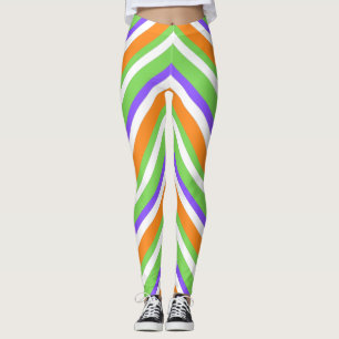 Halloween Candy Swirl White Leggings