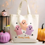 Halloween Candy Trick or Treat Personalised Girl   Tote Bag<br><div class="desc">♥ A cute personalised tote bag for your Trick and Treat night!</div>