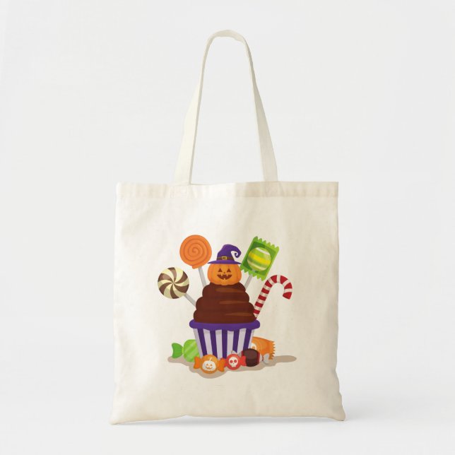 Halloween Candy Trick Or Treat Tote Bag (Front)