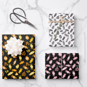 Halloween Candy Trio Gift Wrap