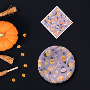 Halloween Candycorn Paper Plate