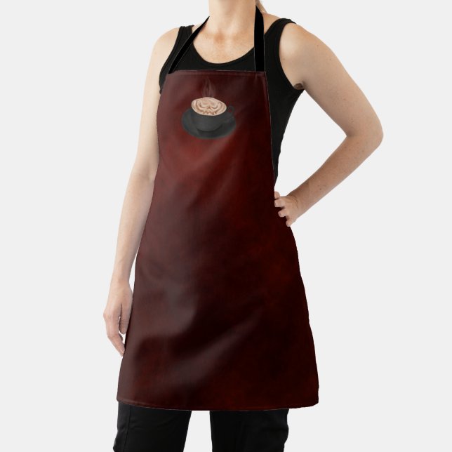 Halloween Cappuccino Art Jack-o-lantern Apron (Insitu)