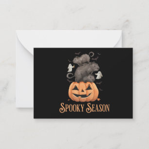 Halloween Capybara Card