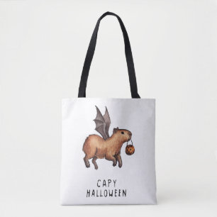 Halloween Capybara Tote Bag