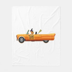 halloween car fleece blanket