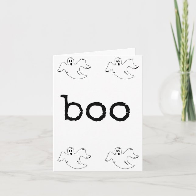 Halloween Card, Boo, Ghosts, Cute  Card (Front)