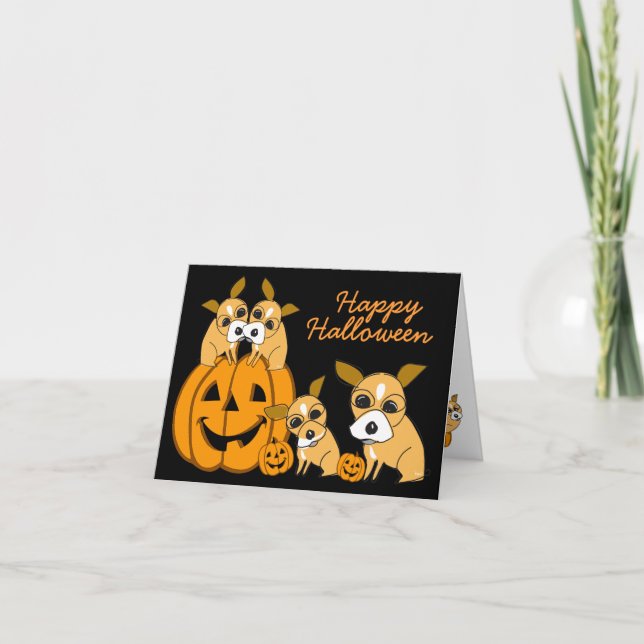Halloween Card Chihuahua Puppy 4 (Front)