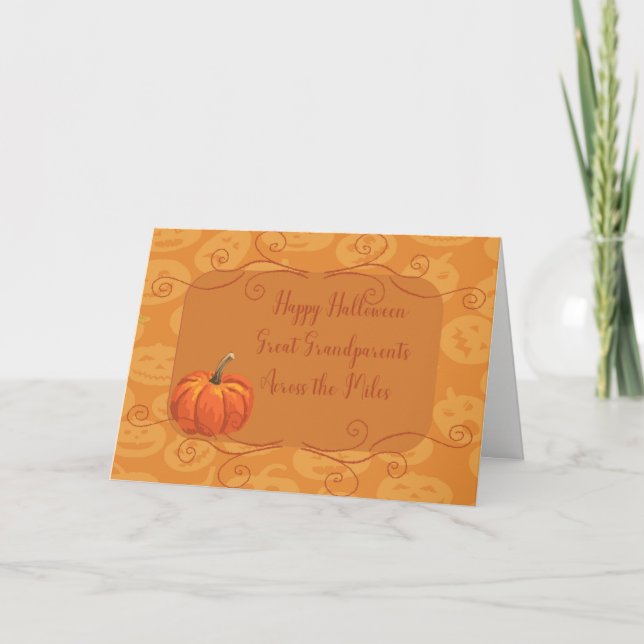 Halloween Card for Great Grandparents Across Miles (Front)