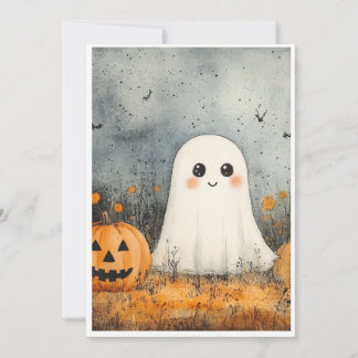 Halloween card ghost
