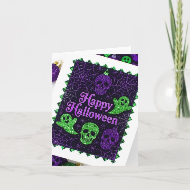 Halloween card, Happy Halloween card, Spooky card (Front)