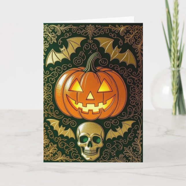 Halloween Card, Happy Halloween, Happy Halloween,  Thank You Card (Front)
