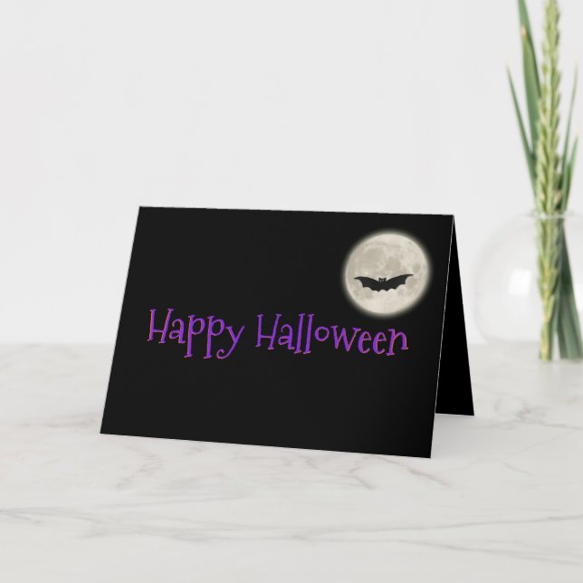 Halloween Card W/Funny Cute Basset Puppy (Front)