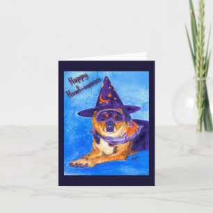 Halloween Card - Witch Dog