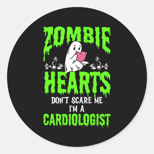 Halloween Cardiology Cardiologist Cardiac Doctor N Classic Round Sticker (Front)